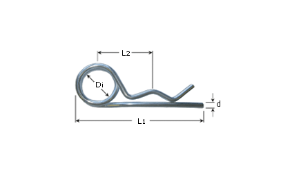 Dibujo técnico - Pasadores beta dobles  - Galvanizado 