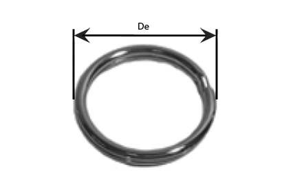 Dibujo técnico - Anillas abiertas  - Galvanizado 