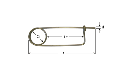 Dibujo técnico - Pasadores de seguridad  - Acero inoxidable