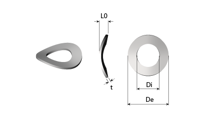 Dibujo técnico - Arandelas elásticas onduladas