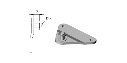 Technical drawing - Endfitting - Brackets mandrel Technical drawing - Endfitting - Brackets mandrel