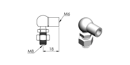 Technical drawing - Endfitting - Balljoint