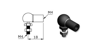 Technical drawing - Endfitting - Balljoint