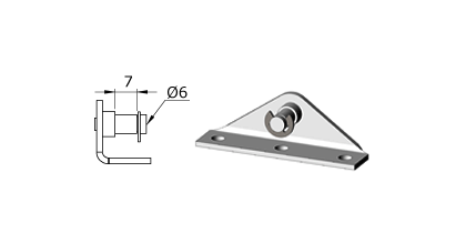 Technical drawing - Endfitting - Brackets mandrel Technical drawing - Endfitting - Brackets mandrel